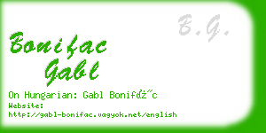 bonifac gabl business card